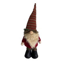 Christmas Gnome with Adjustable Legs Red Sweater Hat Beard Holiday 16&quot; -... - £24.95 GBP