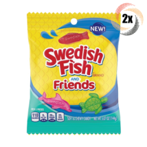 2x Bags Swedish Fish &amp; Friends Assorted Flavor Soft &amp; Chewy Gummy Candy | 5.07oz - £10.01 GBP