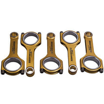 5x Titanizing 4340 Steel Connecting Rods+ARP2000 Bolts For Volvo 850 C70... - $528.62