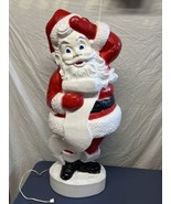 Vintage Union Products 44&quot; Santa Claus checking list Blow Mold Lighted C... - $3,401.11 MXN