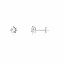 Angara Natural 3.2mm Diamond Classic Earrings in 14K White Gold for Women - £220.30 GBP