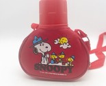 Vintage Peanuts Snoopy Woodstock Red Canteen Carry Strap Cup Lid Thermos... - $24.99