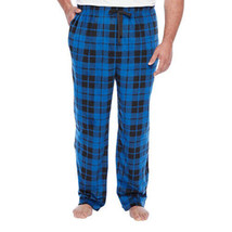 Foundry Men&#39;s Big &amp; Tall Sleep Lounge Pants 3XLT Blue Black Checker Micr... - £18.12 GBP