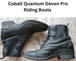 Ariat Mens Cobalt Quantum Devon Pro Riding Boots Zip Black 10 1/2 D USED - $69.99