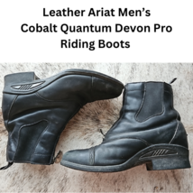 Ariat Mens Cobalt Quantum Devon Pro Riding Boots Zip Black 10 1/2 D USED - £55.81 GBP