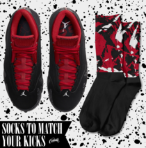 SPLATTER Socks for Air J1 14 Low  Iconic Red Lipstick Gym Red Shirt - £16.53 GBP