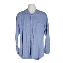 IKE Behar Button Up Collard Shirt ~ Sz 16.5 34 ~ Blue ~ Long Sleeve - $15.74