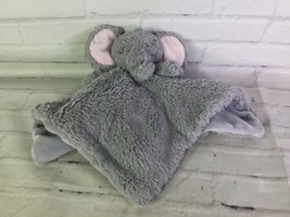 Just Born Gray Elephant Baby Plush Security Blanket Lovey Nunu Pink Ears - £27.24 GBP