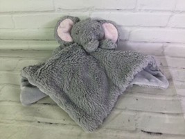 Just Born Gray Elephant Baby Plush Security Blanket Lovey Nunu Pink Ears - £27.36 GBP