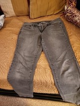 Ann Taylor Loft Modern Skinny  Medium Textured Gray Pants Jeans Size 30/10 P - £13.31 GBP