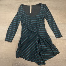PRE-OWNED GREY AND GREEN STRIPED ANTHROPOLOGIE LONG SLEEVE DRESS by BAIL... - $30.00