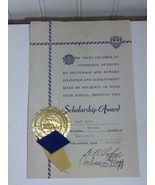 Vintage 1944 Niles Island MI School Scholarship Award High 24038 - £11.67 GBP