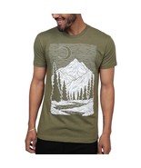 INTO THE AM Sz XL Grand Terrain Tee Shirt Olive Green White Mountains St... - $17.77 CAD