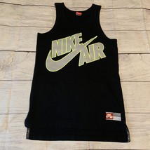 Nike Air 82 Long Pivot Small Tank Top T Shirt Black Cotton Sleeveless Tee - £23.56 GBP