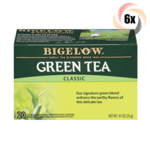 6x Boxes Bigelow Classic Natural Green Tea | 20 Pouches Per Box | .91oz - £28.26 GBP