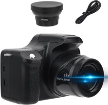 Portable Digital Camera, 3&quot; Lcd Screen Slr Camera, 18X Zoom, 24 Million Pixel - £61.08 GBP