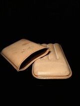Pheasant Beige Smooth Leather Cigar Case Made in Spain image 10