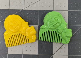 Treasure Trolls Yellow Green Comb lot of 2 Vintage Replacement - $9.95