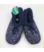 Snoozies Men&#39;s Slippers Tis The Season Large 11/12 Navy Blue - $17.80 CAD