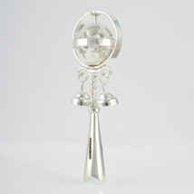 925 Silver Rattle with whistle Toy,925 Sterling Silver,Free Engraving,Personaliz - £65.54 GBP