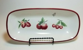 Pfaltzgraff Delicious Red Apple Floral 10 1/4 inch Celery Tray Dish - £13.38 GBP
