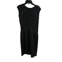 Ted Baker Black Exposed Seam Zipper Detail Dress Size 2-4 - £36.54 GBP