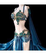 Custom Belly Dance Costume: Luxury Beaded Festival Outfit - $609.00