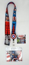 Marvel 68844 Captain America Lanyard with Zip Lock Card Holder, Multi Co... - $9.99