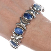 7&quot; Retro Taxco Sterling denim lapis bracelet - £99.90 GBP