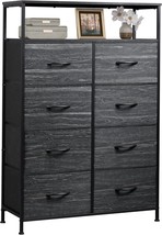 Wlive Fabric Dresser For Bedroom With Open Shelves, Tall Dresser With Eight - £84.82 GBP