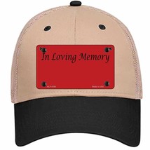 In Loving Memory Red Novelty Khaki Mesh License Plate Hat - £23.22 GBP