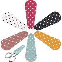 6 Pieces Embroidery Scissors Sheath Polka Dot Scissors Protective Cover ... - £12.78 GBP