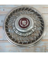 1985 1986 1987 Cadillac Deville Locking 14 inch Wire Spoke Hubcap w Red ... - $58.47