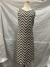 Vintage Women&#39;s Guy D,  Black and White Woman&#39;s Striped Dress, Sleeveles... - $39.59