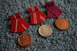 2 East Germany DDR Medals, Communist Combat Groups/Workers&#39; Militia +1 D... - £35.37 GBP