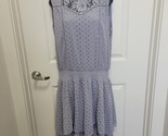 NWOT Sundance Lavender Eyelet Lace Dress Large Handkerchief Hem Summer S... - $54.44