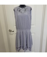 NWOT Sundance Lavender Eyelet Lace Dress Large Handkerchief Hem Summer S... - $74.45 CAD