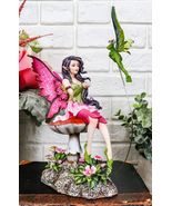 Whimsical Pink Elf Fairy With Flying Frog Fairy Messenger Decorative Fig... - $1,000.69 MXN