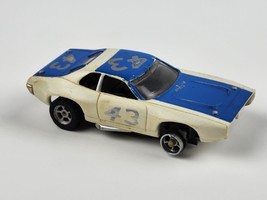 Vintage Plymouth Road Runner 43 AFX HO Slot Car Blue & White missing front end - $29.29