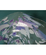 Stephen R. Nelson contemporary glass art centerpiece bowl purple - £99.16 GBP
