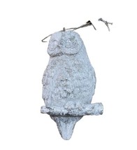 Silvestri  Silvered White Owl Christmas Ornament Hanging 4 inch - £10.16 GBP