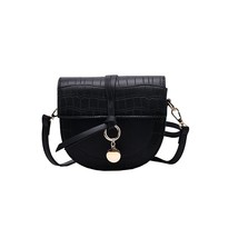 Women Alligator Pattern Over the Crossbody Bag  Semicircle Saddle Bags Soft Leat - £30.32 GBP