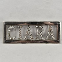 Belt Buckle Ciara Name Womens Rhinestones Shiny Sparkling Silver Color - £19.98 GBP