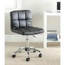 Modern Black Faux Leather Cushion Home Office Desk Chair - £156.28 GBP