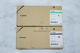 2 New OEM Canon imagePROGRAF 8400,8300,9400 PFI-706 Green&amp;Black Ink Cart... - £70.40 GBP