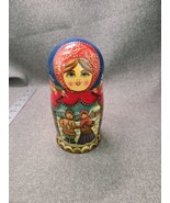 Matryoshka Nesting Dolls Russian Wood Toy Folk Art 5 piece Story Telling... - £34.53 GBP