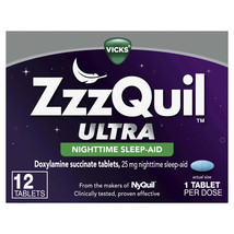 ZzzQuil Ultra Nighttime Sleep-Aid Tablets Doxylamine Succinate 25 mg, 12... - $240.86 MXN