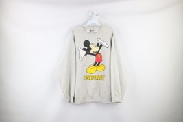 Vintage 90s Walt Disney World Mens XL Spell Out Mickey Mouse Big Logo Sweatshirt - £55.35 GBP