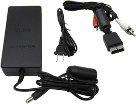Power Cord Slim Ac Adapter Charger Supply With Av Cable For Sony Ps2 - £27.19 GBP