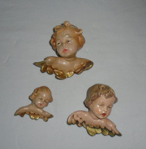 Ceramic Angel Cherub Wall Hanging Set of Three Made in Germany Vintage - £50.26 GBP